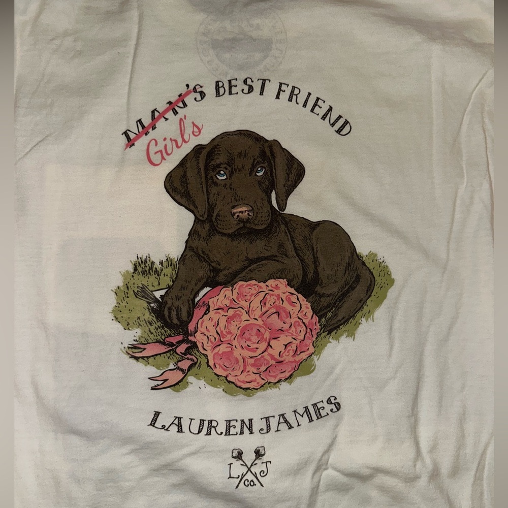 Adorable Lauren James Back Graphic Puppy Shirt